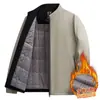 Nueva Chaqueta Gruesa Acolchada con Cuello Alto para Hombre de Otoño e Invierno, Abrigo de Algodón Cálido Casual para Papás de Mediana Edad y Mayores