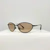 Gafas de Sol Metálicas Ojo de Gato con Sentido Tecnológico Retro Futuro para Mujer, Gafas de Sol de Forma Cóncava Anti-UV para Hombre, Textura Moderna
