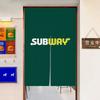 Nova Cortina de Porta para Restaurante de Fast Food, Meia Cortina Especial com Logo de Padrão Comercial, Meia Cortina para Porta de Cozinha