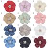 Corazón de flores de lana de 5 cm, camelia, flor tridimensional de cinco pétalos, ramillete para la cabeza, accesorios para el cabello, zapatos y sombreros, accesorios de ropa.