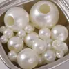 Perlas de imitación de ABS con agujero recto grande, tamaño múltiple, para materiales de accesorios de joyería para pulseras y collares hechos a mano DIY