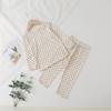 Estilo Coreano Ins Primavera Outono Verão Roupas de Casa para Bebê Bolinhas Pijama de Bebê Meninas Manga Comprida Duas Peças Estilo Verão