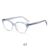 Nuevas Gafas de Prescripción Estilo Europeo y Americano Ojo de Gato Anti Luz Azul, Modernas y Versátiles, Montura de Acetato Tr de Alta Gama, Lentes Sin Graduación