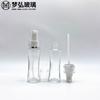 En stock, botella de loción de 40 ml, botella de esencia, botella cosmética, botella vacía transparente, botella tipo prensa.