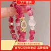 Sakura RainPulsera de Calabaza con Rosa Roja Estilo Chino Nuevo, Pulsera de Nicho con un Diseño Versátil