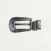 Hebilla de Cinturón de Metal con Patrón de Color Étnico Europeo y Americano Aleación de Metal de Alto Tang Hierba Hueca Set de Tres Piezas de Cinturón Guofeng Neutral