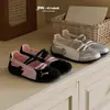 Zapatos de Ballet para Niñas de Comercio Exterior Primavera y Verano, Zapatos Planos sin Cordones, Zapatos Mary Jane Huecos de Boca Baja para Niños
