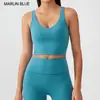 Roupa íntima esportiva com costas em U Feminina Alta Sustentação Fitness Corrida À Prova de Choque Sutiã de Yoga Almofada Fixa no Peito Regata AG001
