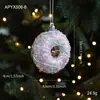 Nuevo Adorno Colgante de Plástico Rosa con Polvo Pastel Dibujos Animados Decoración Navideña, Decoración de Ventana de Árbol de Navidad 3D