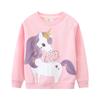 Ropa Infantil Transfronteriza Estilo Europeo y Americano, Sudadera para Niñas, Sudadera de Manga Larga de Algodón Tipo Felpa Tejida, Nueva Distribución de Ropa de Primavera para Niñas