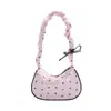 Bolso de Hombro con Lazo de Diseño de Nicho para Mujer 2025 Nuevo Estilo Bolso de Mano Moda Bolso Cruzado Bolso Baguette Dulce