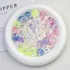 Dingyi Fuego Artificial Transparente Perlas Luna Fría Acrílico Galvanizado de Alto Brillo Perlas Sueltas con Agujero Recto Accesorios para Manualidades de Bisutería