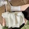 Meias brancas de renda com babados para mulheres, meias de algodão para outono e inverno, meias de cano médio estilo japonês, inspiradas em ballet, meias longas macias e versáteis