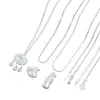 Elegante Cadena de Plata Chapada Plana Tipo O Ajustable con Retención de Color Fuerte, Cadena Versátil para la Clavícula