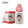 Taza Oso Abierto Sonriente Termo Infantil Doble Taza para Beber Kurome Chibi Maruko-Chan Taza para Beber para Niños Pequeños Estudiantes
