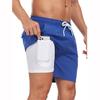 Shorts Masculino de Verão Novo Transfronteiriço, Shorts de Praia Fashion para Férias, Tamanho Grande Masculino com Forro de Seda Leite Quatro Cantos