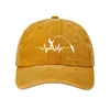 Novo Boné de Baseball Vintage Lavado com Estampa de Pesca Feminino ins Tendência Personalidade Aba Macia Estilo Coreano Para Casal Proteção Solar Chapéu Bico de Pato