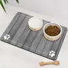 Alfombrilla especial para alimentación transfronteriza antideslizante impermeable a prueba de salpicaduras de comida para gatos y perros de tierra de diatomeas mantel individual accesorios para gatos mantel individual de secado rápido