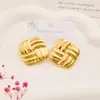 Pendientes Metálicos Retro de Venta Caliente Europeos y Americanos Acero Inoxidable Moda Simple Pendientes de Alta Gama Joyería