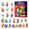 Calendário do Advento de Natal 2026 Caixa Surpresa Rei Demônio de Gelo e Fogo Animação Clássica Mini Pingente de Acrílico Caixa de Presente