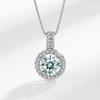 Novo Conceito Colar de Prata de Lei S925 Moissanita Estilo Luxo Acessível Feminino Ins High-End Diamante Completo Geométrico Corrente Clavicular