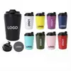 Taza Térmica de Vacío Simple Transfronteriza Taza de Café Americana Acero Inoxidable 304 Portátil de Viaje para Coche Antiderrames Vaso Térmico