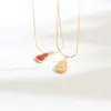 Brincos de Titânio com Concha Mini Cabaça Estilo Retro Luxo Leve Brincos Simples Pulseira Elegante Colar Moderno Versátil
