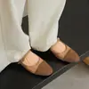 Disponível em Vários Tamanhos, Sapatos Mary Jane Versáteis com Patchwork de Couro Colorido, Coleção Primavera 2026, Salto Baixo Bloco, Bico Arredondado, Sapatilhas Femininas de Couro Genuíno