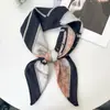 Lenço Quadrado de Seda Retrô Coreano com Estampa Paisley e Toque de Luxo, Combinado com uma Camisa, Lenço Quadrado Versátil para Cintura, Xale, Protetor de Pescoço