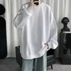 Sudadera de color liso con cuello redondo para hombre 2025, moderna, holgada, sin capucha, top tipo jersey, primavera y otoño, fina, marca de moda, talla grande, Chaqueta
