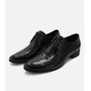Zapatos de Cordones de Cuero con Punta Afilada de Nuevo Estilo para Hombre, Zapatos Derby de Cuero Genuino de Moda, Zapatos Formales Versátiles de Tendencia para Hombre