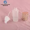 Set de botellas redondas de vidrio triangular en stock 38-150ml para agua, loción y esencia, botella vacía de 60g para crema facial, materiales de embalaje