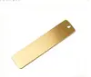 Chaveiro Gravado DIY Transfronteiriço 12*50mm Aço Inoxidável Espelhado Furo Único Retangular Pingente Longo