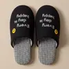 Pantuflas de algodón para mujer para otoño e invierno, de suela gruesa, antideslizantes, cálidas, de felpa, pantuflas de primavera y otoño para parejas y hombres.