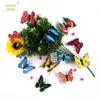 Borboleta de Haste Simulação Camada Única 6cm com Haste Decoração de Arranjo de Flores Borboleta Acessórios para Arranjo de Flores Decoração de Vaso Borboleta