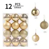 Bolas de Navidad Juego de Navidad de 12 Piezas Adornos Colgantes Bolas de Plástico 6cm Decoraciones para Árbol de Navidad Regalos Interior