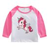 Camiseta de manga larga para niños, ropa infantil, otoño 2023, nueva camiseta de algodón para niñas, ropa exterior de primavera y otoño para niñas, camisa de fondo