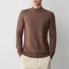 Mo Mai Ke Ropa para Hombre Alta Inteligencia Viaje Diario Color Sólido Suéter Básico para Hombre 26 Estilo Invierno Cuello Medio Alto Tejido para Hombre 22337.