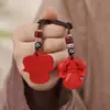 Nuevo Bolso de la Suerte de Piscis Tallado Finamente en Arena Roja Colgante de Llavero de los Doce Zodíacos Colgante de Bolso de la Suerte Colgante para Llave de Coche