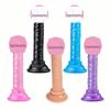 Mini dildo feminino pequeno cor manual Simulação de cristal ventosa pênis dispositivo de masturbação para adultos femininos