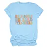 Lee libros sé amable Amazon eBay sitio independiente de moda versátil camiseta de mujer de cuello redondo y manga corta