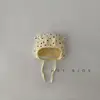 Gorro de Protección para Oídos de Bebé Primavera y Otoño Súper Lindo Oso Lunares Encaje Gorro para Bebé Recién Nacido Otoño Gorro Fetal Tendencia