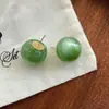 Brincos Criativos de Verão Coloridos de Gelatina em Forma de Bola Dopamina para Mulheres Agulha de Prata S925 Brincos Simples Versáteis de Alta Qualidade