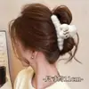 Pinza de Pelo de Felpa Estilo Coreano para Otoño e Invierno para Mujer, Pinza de Tiburón de Gama Alta para la Parte Trasera de la Cabeza, Exquisito Pasador Grande de Lazo, Accesorio para el Cabello