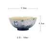 Coleção de Conjunto de Chá Cerâmico Miyan com Cor de Esmalte Subglaze Pintado à Mão de Hortênsia para Uso Doméstico, Incluindo Gaiwan, Bule e Conjunto de Xícaras de Chá, Design Simples
