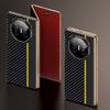 Funda para Teléfono Huawei MateXT Patrón de Kevlar Fibra de Carbono Maestro Extraordinario Pantalla Triple Plegable Cubierta Protectora Resistente a Caídas