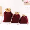 Bolsa de terciopelo negro con cordón Bolsa para empaquetar joyas Bolsa de almacenamiento a prueba de polvo Bolsa de terciopelo para joyas Venta al por mayor