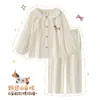 Pijama para niñas, algodón nube, manga larga, para primavera y otoño, para niños mayores, ropa de casa con aire acondicionado para niños, nuevo conjunto 2026