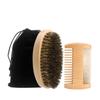 Fábrica atacado masculino barba terno óleo cabeça barba forma limpeza pente de cerdas dupla face pente de madeira escova de cabelo