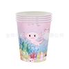 Decoración de Fiesta Infantil Linda Rosa de Amazon 2025 Dibujos Animados Servilletas Platos de Papel Desechables Mantel Vajilla